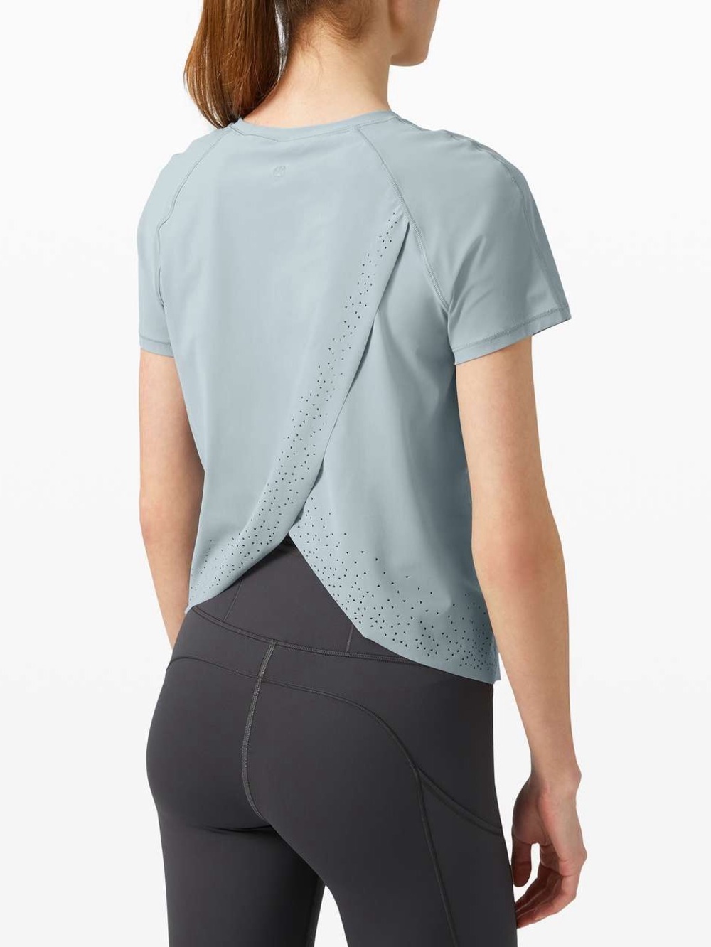 Lululemon Quick Pace Short Sleeve in Blue Cast Size 8
